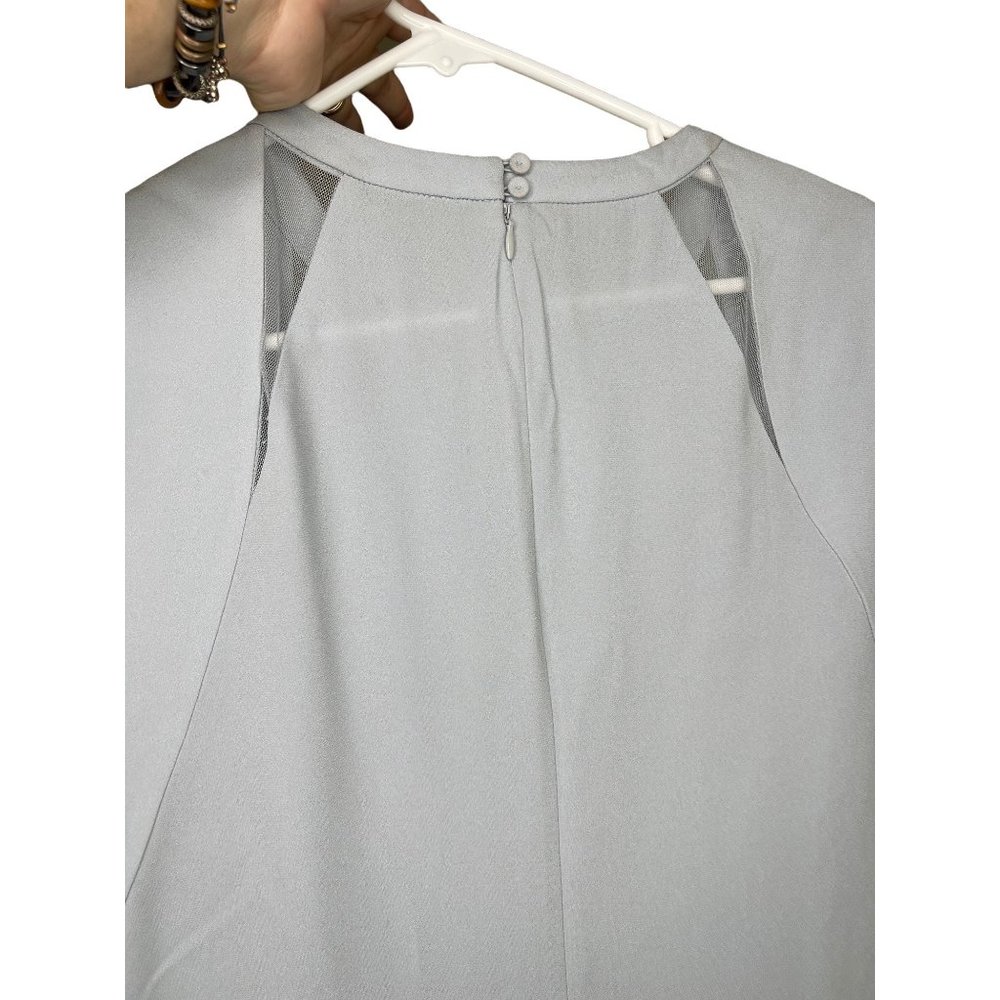 BCBG ALYCIA Cocktail Dress Sheer Cut Out Mini Smoke Gray NWT 6 - Picture 11 of 11